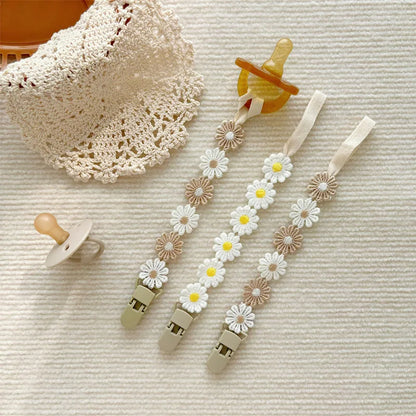 Little Daisy Baby Pacifier Clips - Pacifier Chain & Nipple Holder for Toddlers, Baby Shower Gift