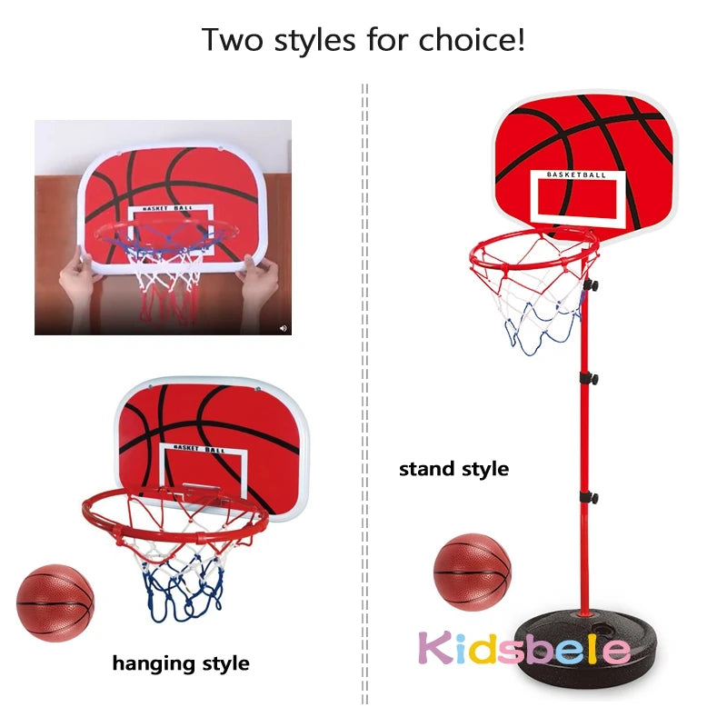 Toddler Adjustable Basketball Hoop - 63-150CM Stand Rack for Kids, Indoor & Outdoor Sports Toy