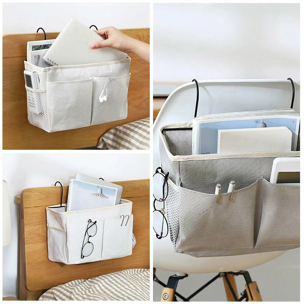 Portable Baby Care Essentials Hanging Organizer - Crib Storage Diaper Bag for Baby Bed