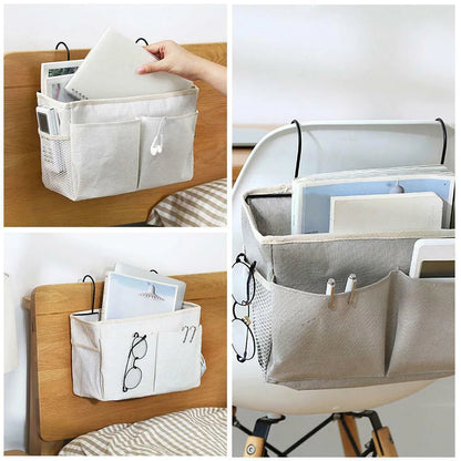 Portable Baby Care Essentials Hanging Organizer - Crib Storage Diaper Bag for Baby Bed