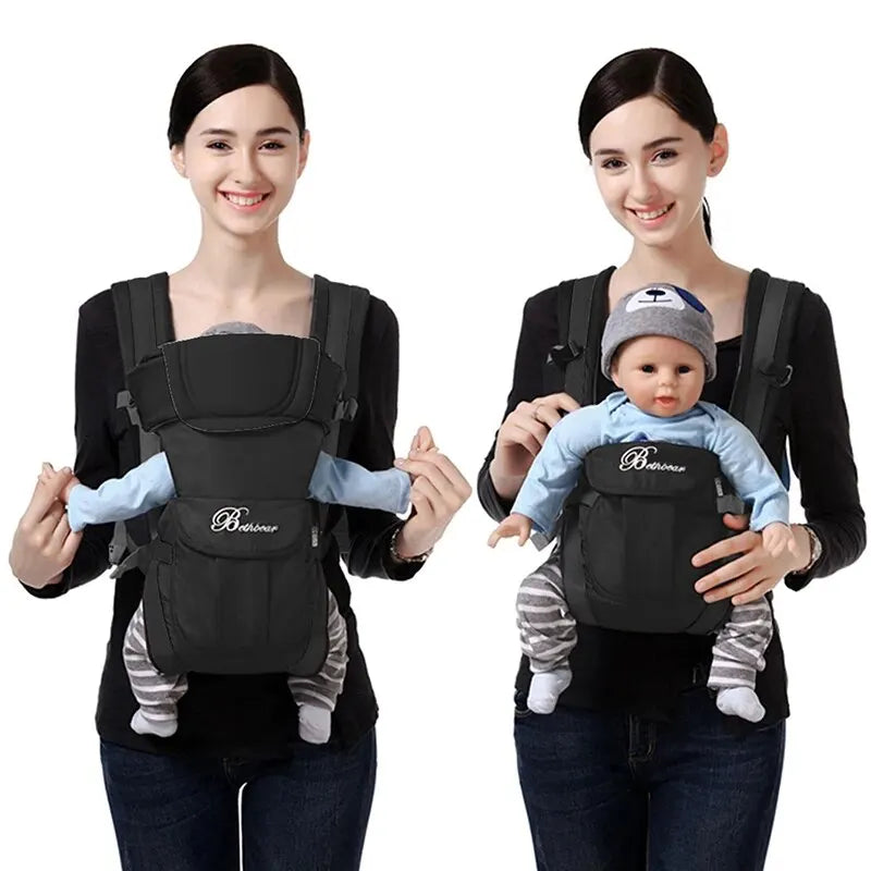 Baby Carrier Backpack - Breathable 4-in-1 Front-Facing Sling Wrap for Infant Comfort