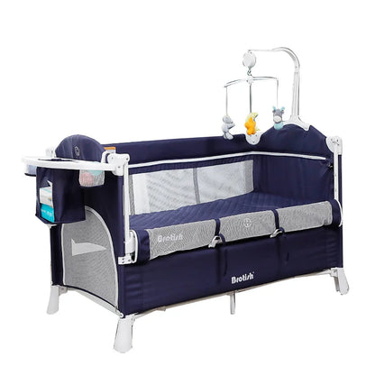 IMBABY Portable Baby Crib with Diaper Table - Multifunctional Playpen Crib