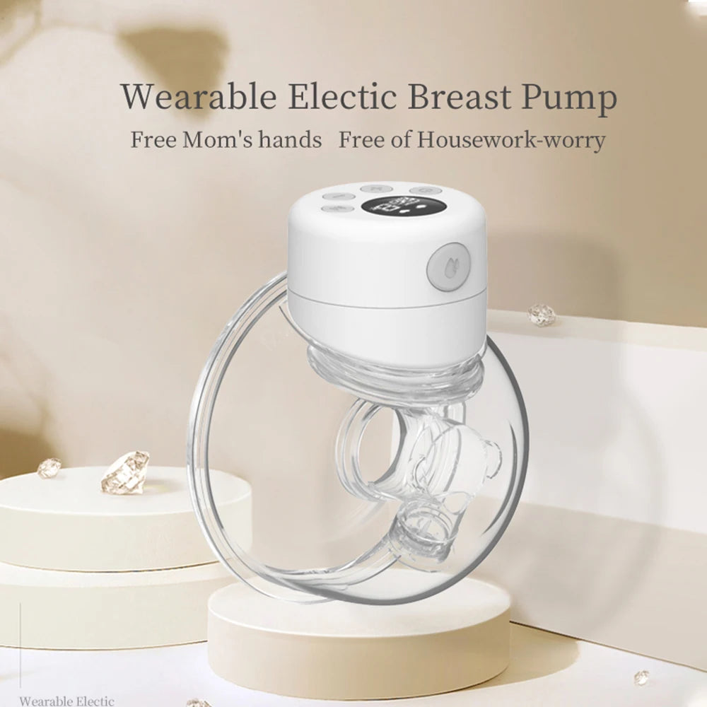 Hands-Free Electric Breast Pump - Portable Wearable Wireless Milk Extractor with UV Disinfection