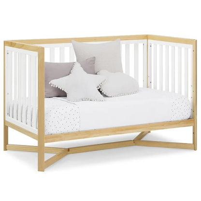 Tribeca 4-in-1 Baby Convertible Crib, Bianca White/Natural