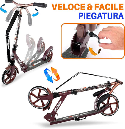 Renegade Kick Scooters for Kids, Teenagers, and Adults - 2-Wheel Scooter with Adjustable T-Bar Handlebar & Alloy Anti-Slip Deck