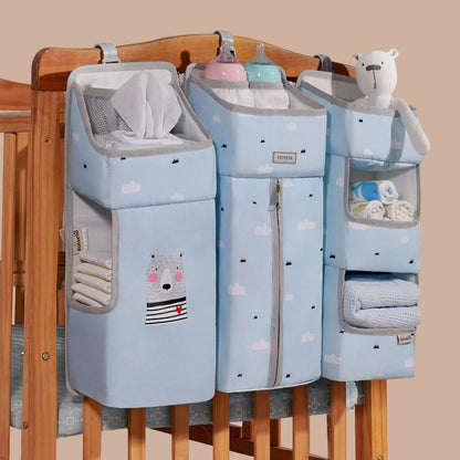 Sunveno Crib Organizer - Hanging Storage Bag for Baby Essentials