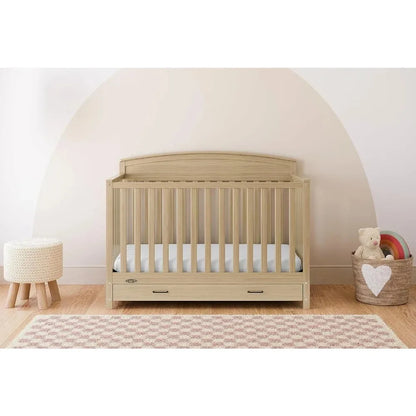 Graco Benton 5-In-1 Convertible Crib with Drawer (Driftwood)