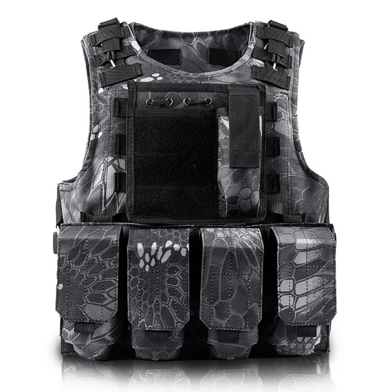 Child Tactical Military Gear Plate Carrier Vest - Airsoft Combat, Paintball, Hunting, and Outdoor Molle Assault Vest for Kids