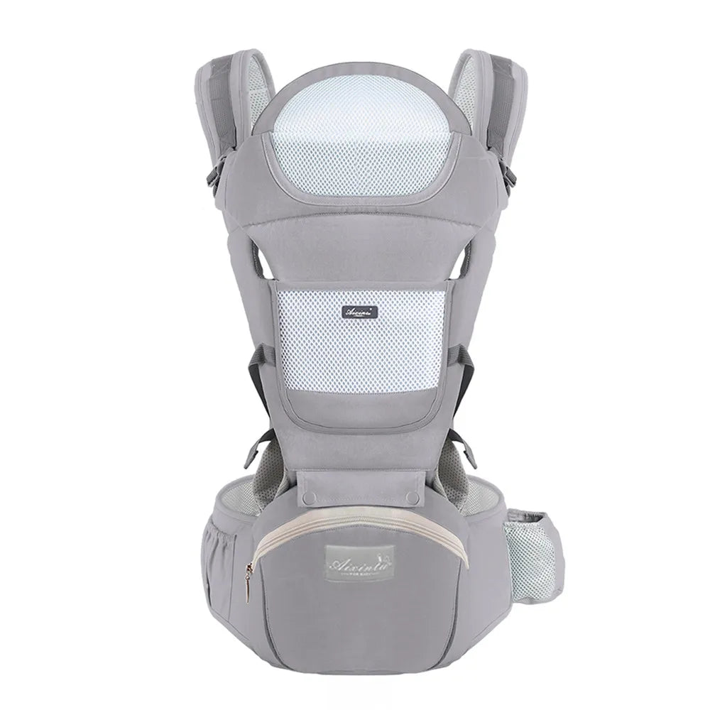 Ergonomic Baby Carrier with Multifunctional Waist Stool - Newborn to Toddler Multi-Use Kangaroo Bag