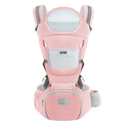 Ergonomic Baby Carrier with Multifunctional Waist Stool - Newborn to Toddler Multi-Use Kangaroo Bag