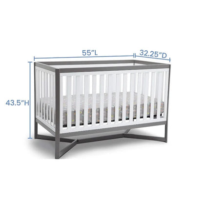 Tribeca 4-in-1 Baby Convertible Crib, Bianca White/Natural