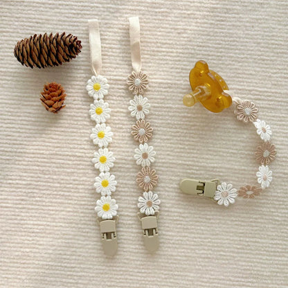 Little Daisy Baby Pacifier Clips - Pacifier Chain & Nipple Holder for Toddlers, Baby Shower Gift