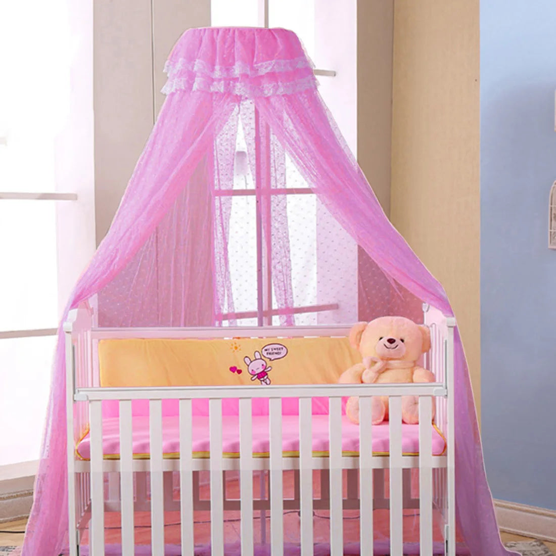 Summer Baby Crib Netting - Round Lace Dome Mosquito Net