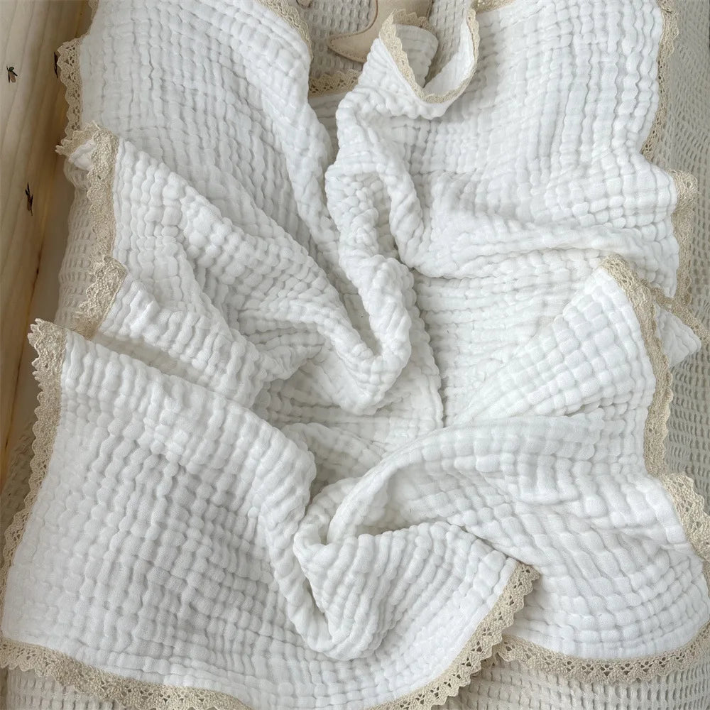 Baby Blanket Newborn - 6 Layers Muslin Swaddle Wrap, Soft Toddler Bath Towel