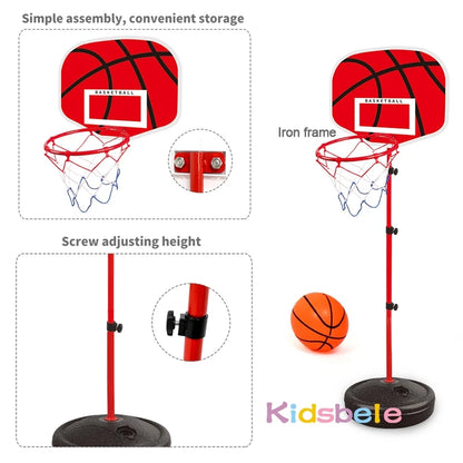 Toddler Adjustable Basketball Hoop - 63-150CM Stand Rack for Kids, Indoor & Outdoor Sports Toy