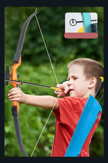 92cm Bow and Arrow Toy Set for Children - Archery Practice Recurve Bow with Target, Outdoor Sports Shooting Toy for Kids