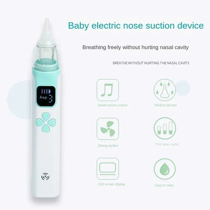 3-in-1 Electric Nasal Aspirator for Babies - Silent Rhinitis Cleaner and Care Tool for Newborns