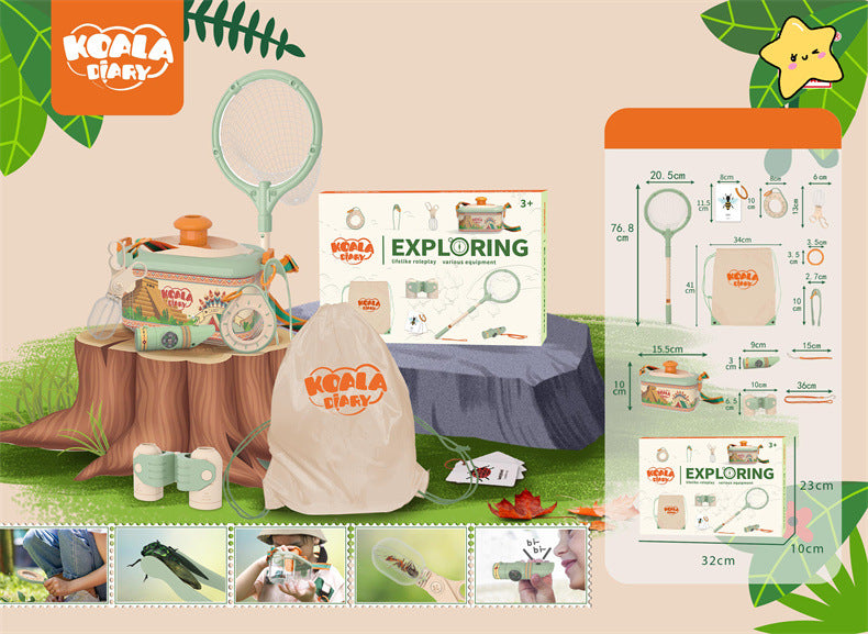 Kids Camping Set Outdoor Explorer Kit - Includes Bug Catcher, Pop-Up Tent & Camping Gear