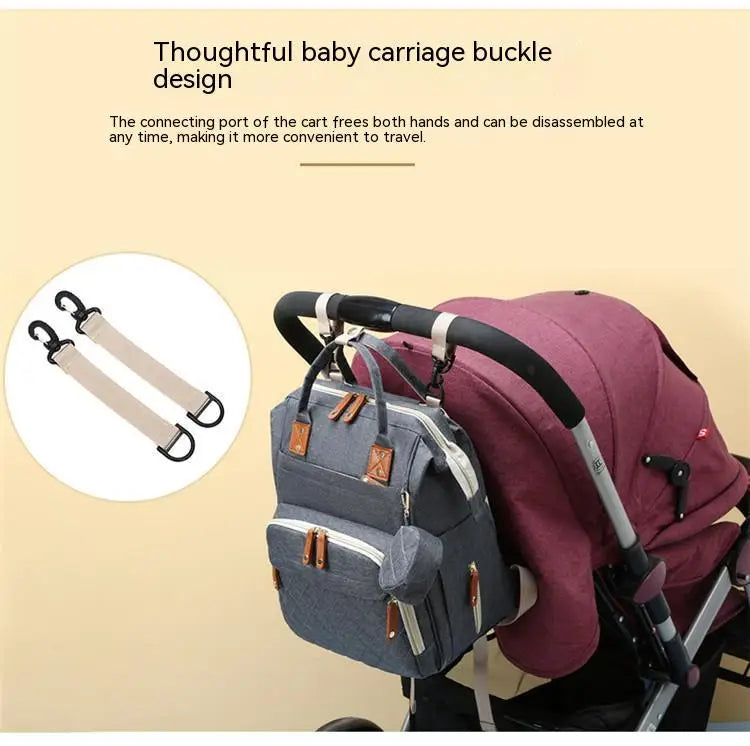 Fashion Mummy Baby Diaper Bag Backpack with USB - Custom Baby Care Travel Bag for Mom