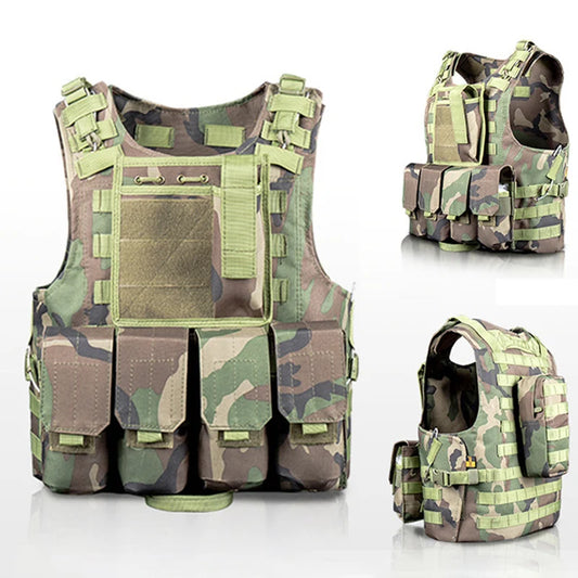 Child Tactical Military Gear Plate Carrier Vest - Airsoft Combat, Paintball, Hunting, and Outdoor Molle Assault Vest for Kids