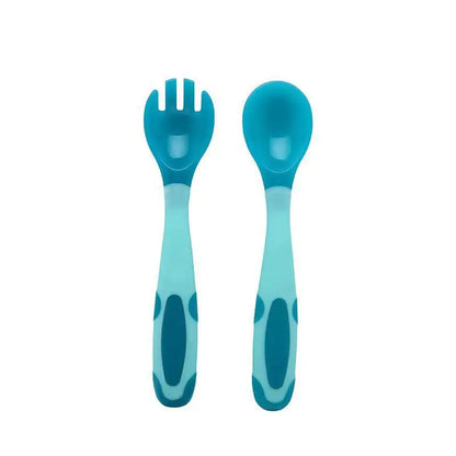 Baby Fruit Scraping Mud Spoon - Double Head Silicone & Stainless Steel Toddler Feeding Utensil