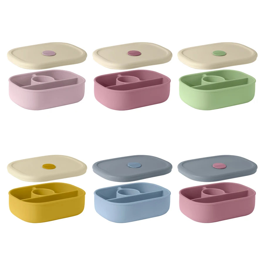 New Silicone Lunch Box for Babies - Portable BPA Free Kids Bento Box