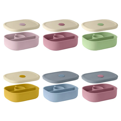 New Silicone Lunch Box for Babies - Portable BPA Free Kids Bento Box