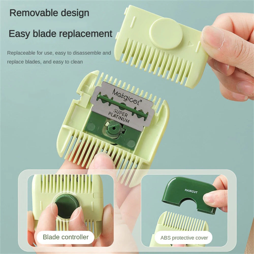 2-in-1 Baby Haircut and Hairdressing Comb - Trim Bangs and Broken Hair Trimmer