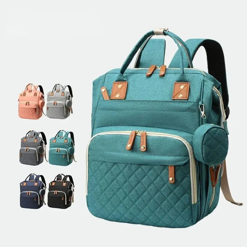 Fashion Mummy Baby Diaper Bag Backpack with USB - Custom Baby Care Travel Bag for Mom