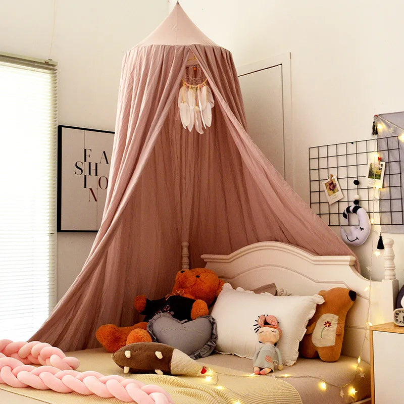 Kids Hanging Bed Canopy - Baby Mosquito Net for Crib Dome Curtain