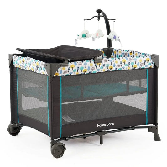 Portable Crib for Baby - Portable Baby Playpen with Detachable Bassinet and Changing Table