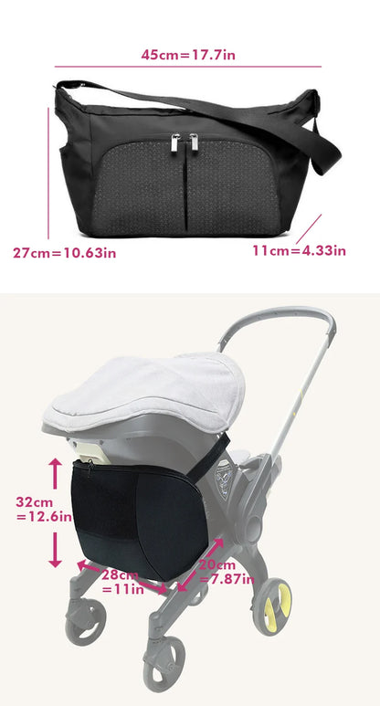 Waterproof Mommy Storage Bag - Portable Diaper Bag for Doona Stroller Accessories