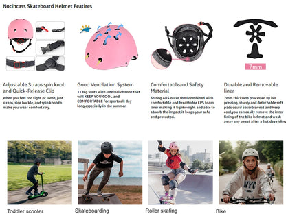 Multi-Sport Helmet - Skateboard, Cycling, Scooter, Roller Skate, Inline Skating & Rollerblading Helmet for Kids, Youth, and Adults