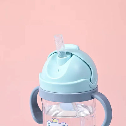 350ml Baby Bottle with Straw - Wide-Caliber Dual-Use Drinking Cup