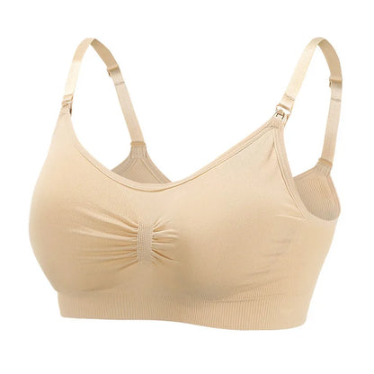 Wirefree Maternity Nursing Bra - Breathable Pregnancy Bra for Breastfeeding, Prevents Sagging