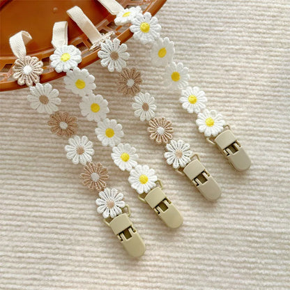 Little Daisy Baby Pacifier Clips - Pacifier Chain & Nipple Holder for Toddlers, Baby Shower Gift