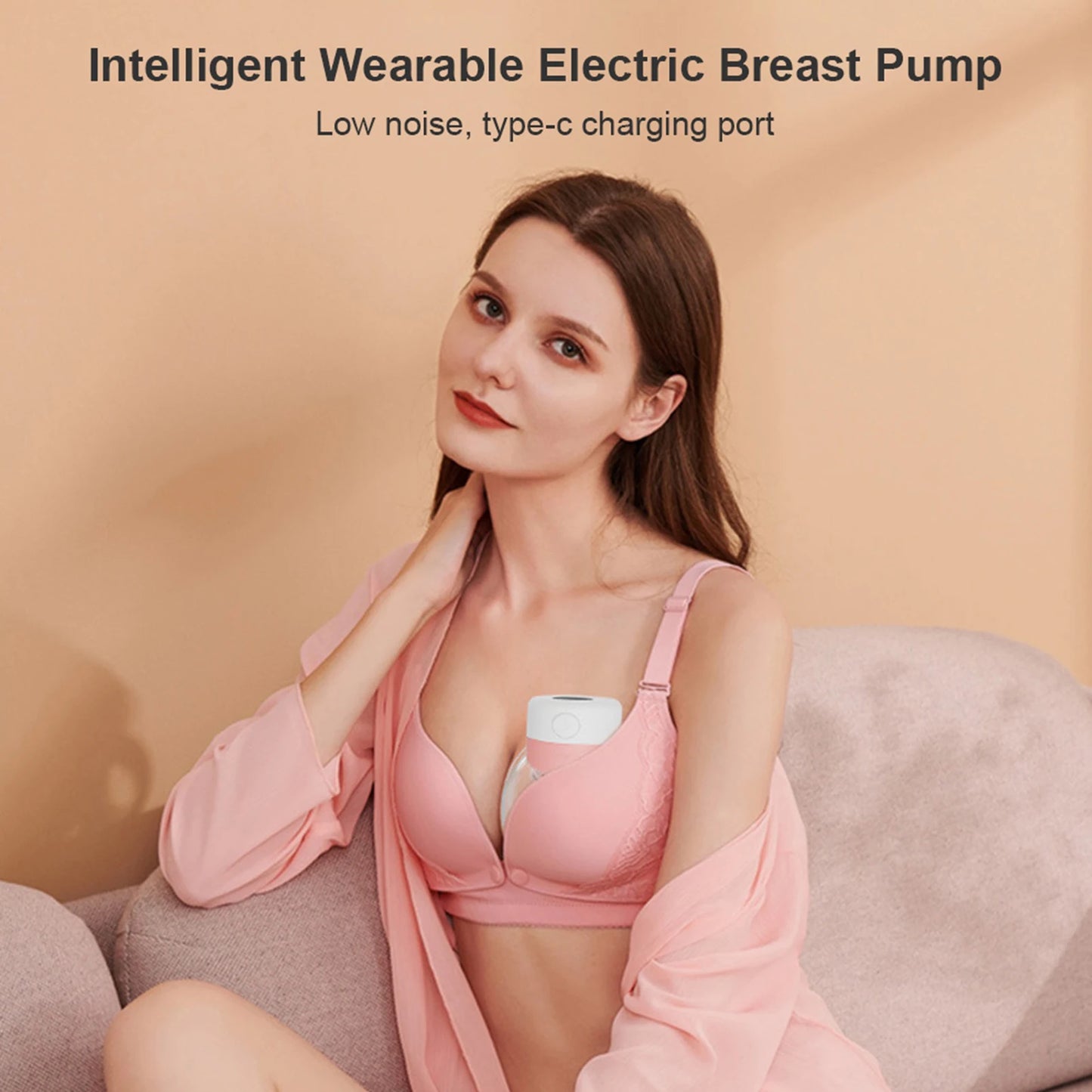 Hands-Free Electric Breast Pump - Portable Wearable Wireless Milk Extractor with UV Disinfection