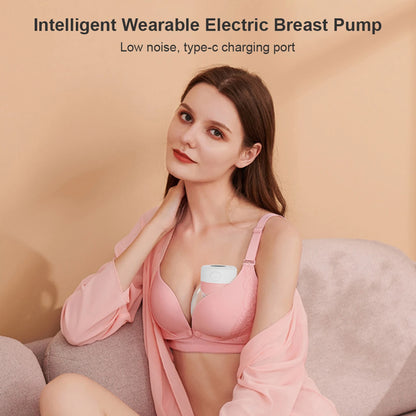 Hands-Free Electric Breast Pump - Portable Wearable Wireless Milk Extractor with UV Disinfection