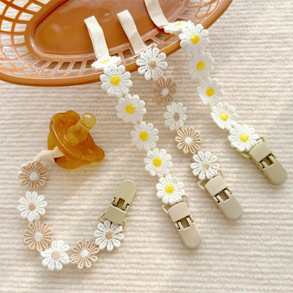 Little Daisy Baby Pacifier Clips - Pacifier Chain & Nipple Holder for Toddlers, Baby Shower Gift