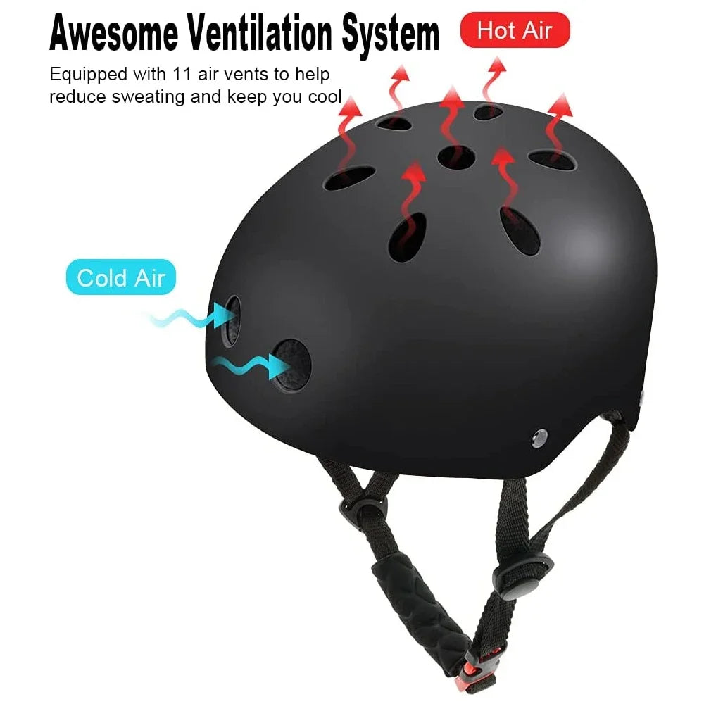 Multi-Sport Helmet - Skateboard, Cycling, Scooter, Roller Skate, Inline Skating & Rollerblading Helmet for Kids, Youth, and Adults