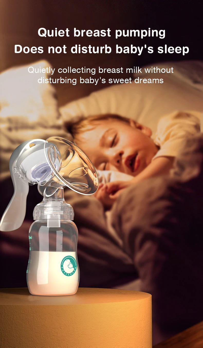 Dr.isla Manual Breast Pump - BPA-Free Suction Milk Pump for Baby Feeding & Postpartum Use