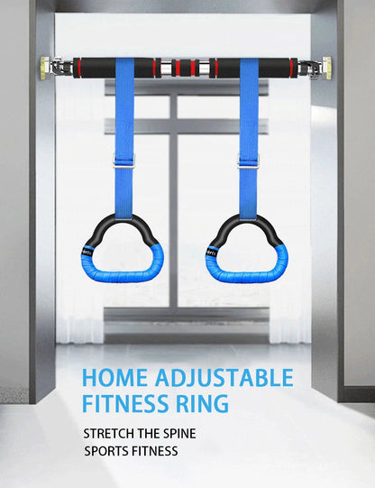 Gymnastics Rings for Kids - Non-Slip Gym Rings with Swing & Adjustable Straps, Pull-Up Workout Fitness Equipment Toy