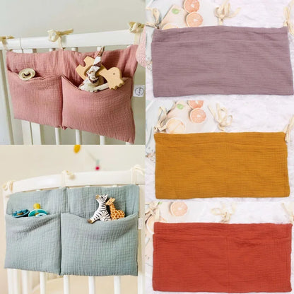 Portable Baby Crib Storage Bag – Multifunctional Newborn Bed Headboard Organizer for Kids