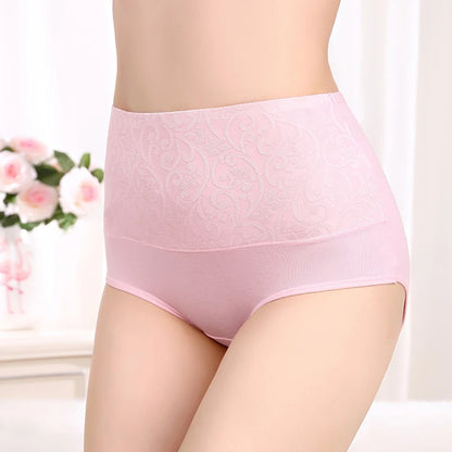 3Pcs Plus Size Cotton Panties for Women - High Waist Abdominal Briefs for Postpartum Recovery