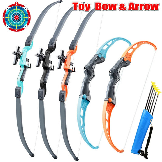 92cm Bow and Arrow Toy Set for Children - Archery Practice Recurve Bow with Target, Outdoor Sports Shooting Toy for Kids