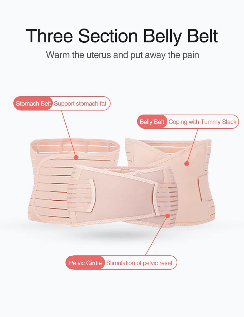 3-in-1 Postpartum Belly Band - Tummy, Pelvis, and Waist Trainer Recovery Belt for Pregnant Women