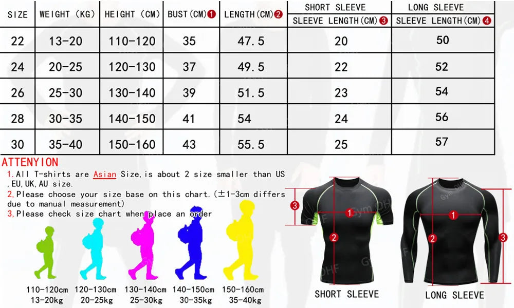 Kids Compression Shirt and Shorts Set - Boys Sport Training T-Shirt & Gymnastics Clothing for Soccer Training (2022 New)