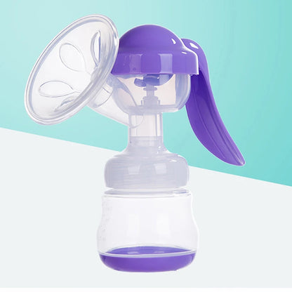 Manual Breast Pump - Baby Feeding Suction Milk Pump with Bottle for Postpartum Use